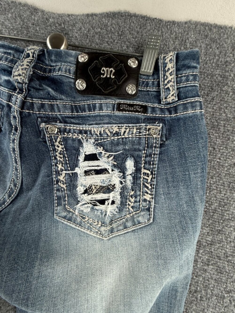 Miss Me Women's Distressed Blue Denim Skinny Jeans